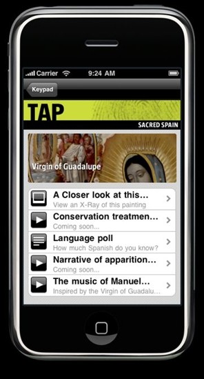 Tap mobile app from Indianapolis Museum of Art.
